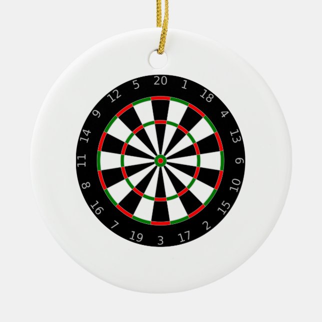 Ornamento De Cerâmica Dartboard (Frente)