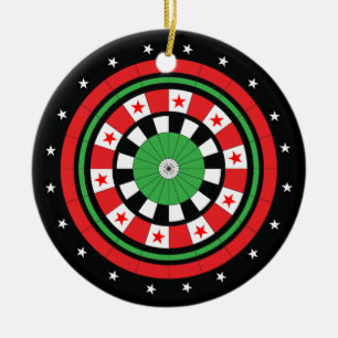 Ornamento De Cerâmica Dartboard do Natal