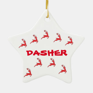 ORNAMENTO DE CERÂMICA DASHER- ORNAMENT (OS REINDERES)