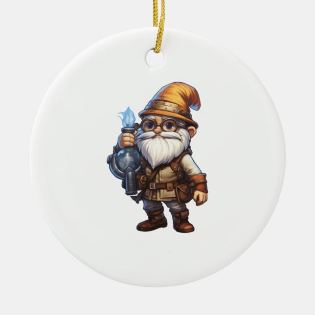 Ornamento De Cerâmica DD Gnome Artificer (Frente)