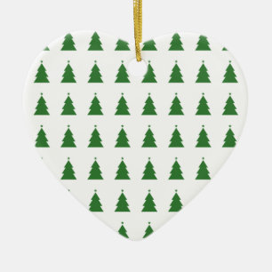 Ornamento de Cerâmica de Árvore de Natal Verde