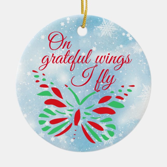 Ornamento de Cerâmica de Destinatário de Transplan (Frente)