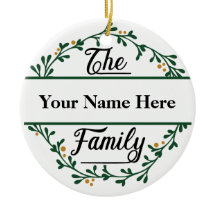 Ornamento de cerâmica de Natal personalizável