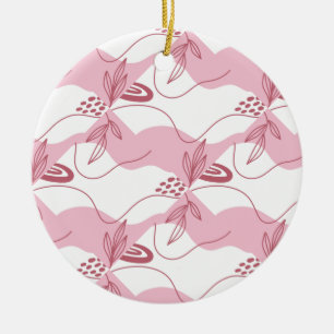 Ornamento de Cerâmica de Padrão Minimalista