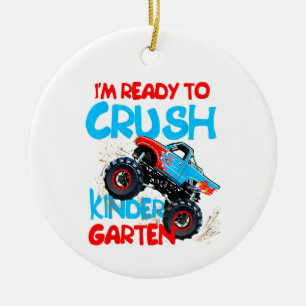 Ornamento De Cerâmica De Volta À Escola Boys Primeiro Dia De Jardim De I