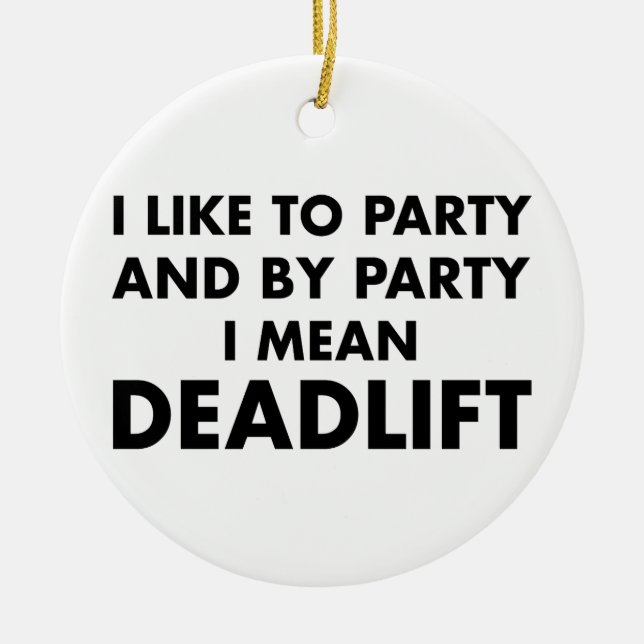 Ornamento De Cerâmica Deadlift (Frente)