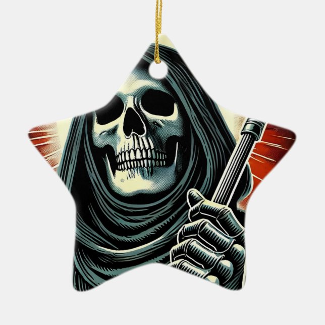 Ornamento De Cerâmica death character illustration (Frente)