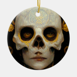 Ornamento De Cerâmica Death Mask Fantasy Sci-Fi Art