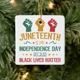 Ornamento De Cerâmica Décimo Junho é o Dia da Independência Afro-America