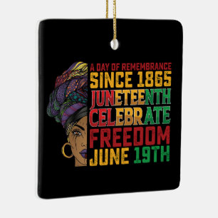 Ornamento De Cerâmica Décimo Junto Um Dia de Memória da Liberdade Negra