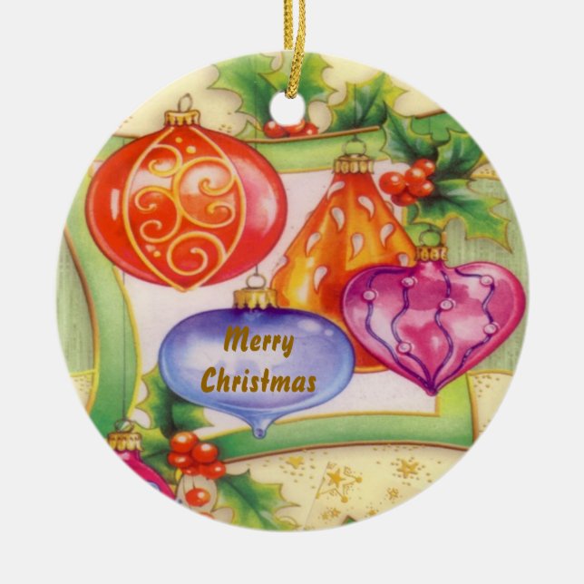 Ornamento De Cerâmica Deco de Natal (Frente)