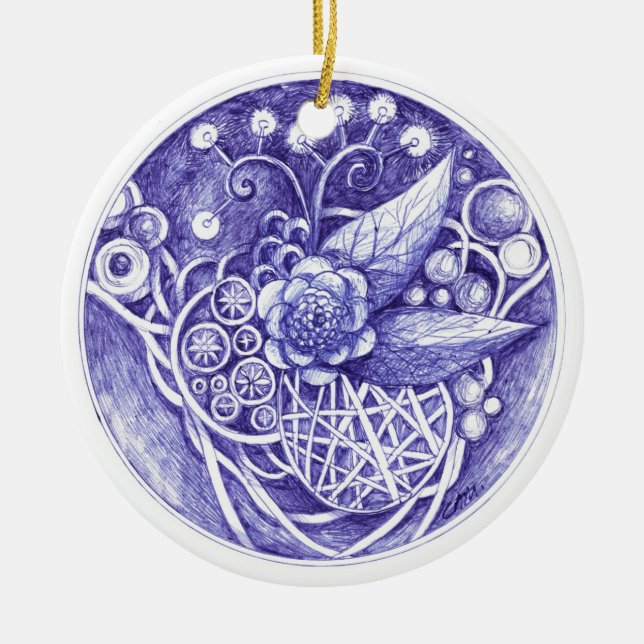 Ornamento De Cerâmica Decoração 1 do Natal (Frente)