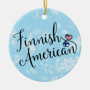 Ornamento De Cerâmica Decoração americana finlandesa do feriado das