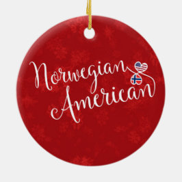 Ornamento De Cerâmica Decoração americana norueguesa do feriado das