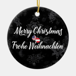 Ornamento De Cerâmica Decoração Bilingue de Férias Austríaca Americana