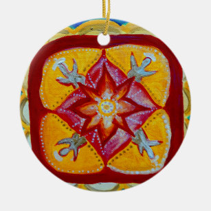 Ornamento De Cerâmica Decoração cerâmica Mandala Paz