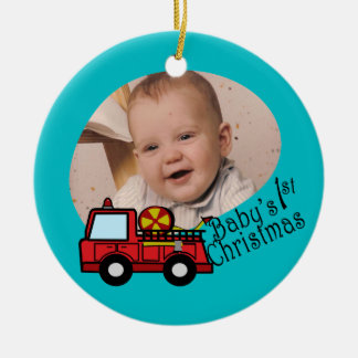Ornamento De Cerâmica Decoração de Fotos de Caminhão de Fogo