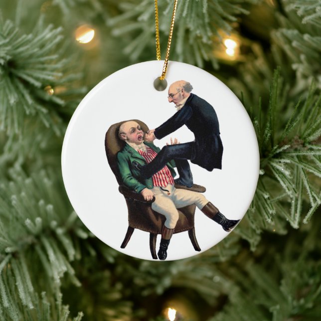 Ornamento De Cerâmica Decoração de Natal do Departamento de Dentes (Árvore)