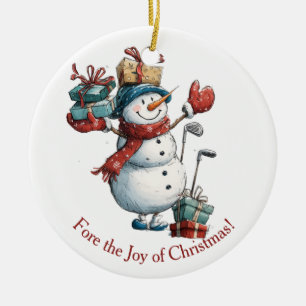 Ornamento De Cerâmica Decoração de Natal para Golfe Lovers - Design de S