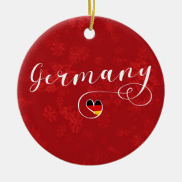 Ornamento De Cerâmica Decoração do feriado de Alemanha do coração