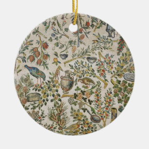 Ornamento De Cerâmica Decoração do teto com flores e pássaros (mosaico)