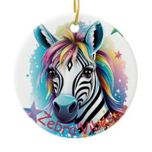 Decoração inicial de Zebra Cerâmica Personalizável