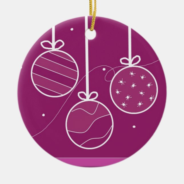 Ornamento De Cerâmica Decorações de Férias Festivas (Frente)