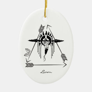 Ornamento De Cerâmica Decorações de Natal Personalizadas de Lança Nativo