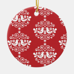 Ornamento De Cerâmica Decorações Nórdicas de Natal Escandinavo