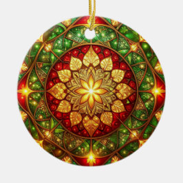 Ornamento De Cerâmica Decorative Red Green Holiday Ornament