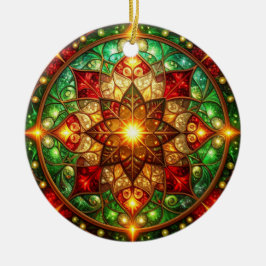 Ornamento De Cerâmica Decorative Red Green Holiday Ornament