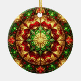 Ornamento De Cerâmica Decorative Red Green Holiday Ornament