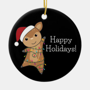 Ornamento De Cerâmica Deer Christmas Deer Winter