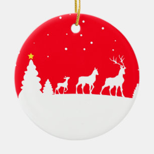 Ornamento De Cerâmica deer family