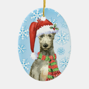 Ornamento De Cerâmica Deerhound de Natal
