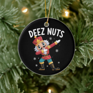 Ornamento De Cerâmica Deez Nozes Quebra-Nozes Nozes Natal Engraçado 