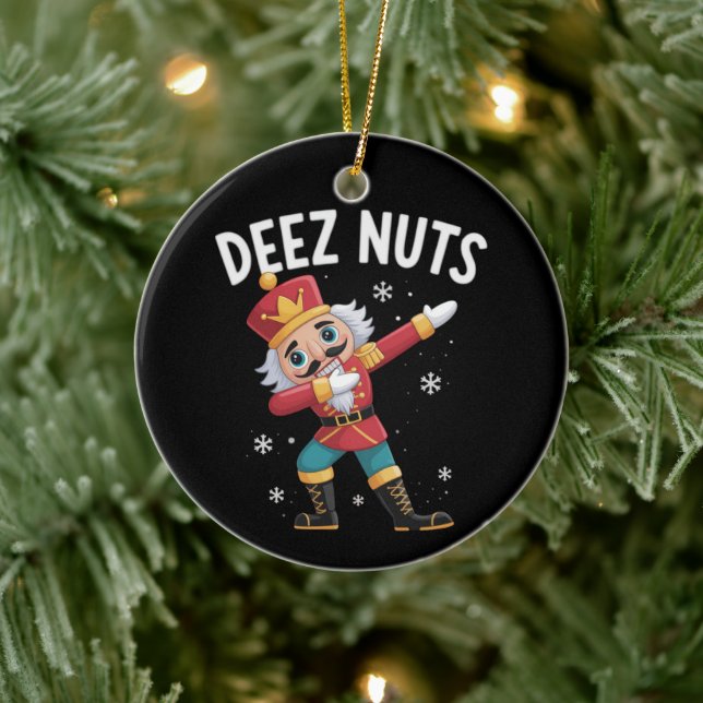 Ornamento De Cerâmica Deez Nuts Nutcracker Nut Funny Christmas  (Árvore)