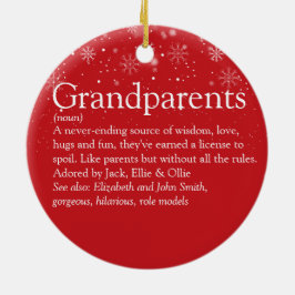 Ornamento De Cerâmica Definição de Avós Mais Incríveis do Mundo Natal