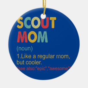 Ornamento De Cerâmica Definição de Mãe Scout Vintage Engraçado Para Mãe