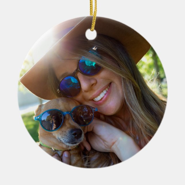 Ornamento De Cerâmica Definição de Melhor Esposa do Mundo Foto Natal (Frente)