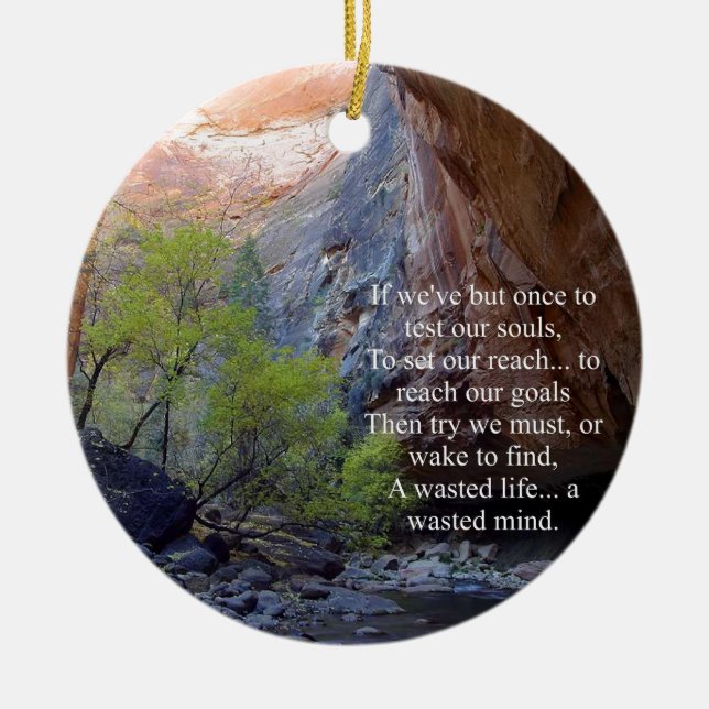 Ornamento De Cerâmica Definição de Objetivos Inspirativos (Frente)