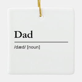 Ornamento De Cerâmica Definição personalizada de Pai simples e simples
