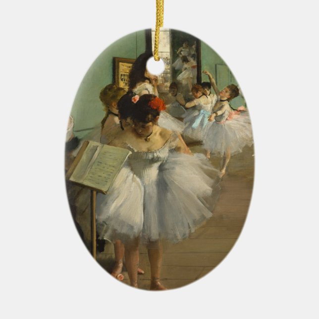 Ornamento De Cerâmica Degas Dançarinos de Balés de Dance Class (Frente)