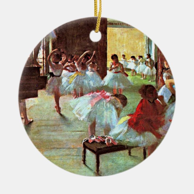 Ornamento De Cerâmica Degas - Escola de Balés, (Frente)