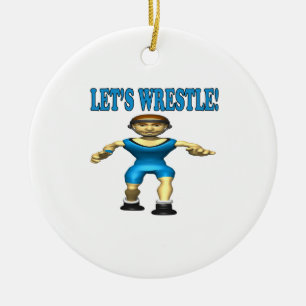 Ornamento De Cerâmica Deixa o Wrestle 4