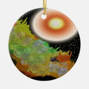 Ornamento De Cerâmica Deixado haja um abstrato da luz