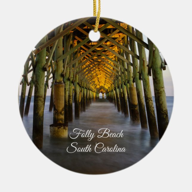 Ornamento De Cerâmica Deixe A Luz Brilhar Através Do Sumário De Ornament (Frente)