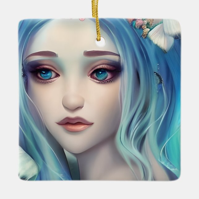 Ornamento De Cerâmica Deixem seus sonhos, sejam suas asas. (Frente)