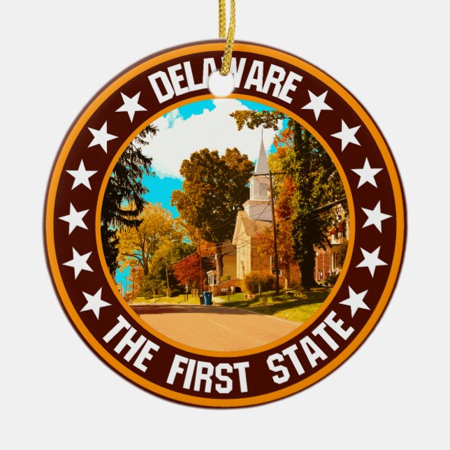 Ornamento De Cerâmica Delaware (Frente)
