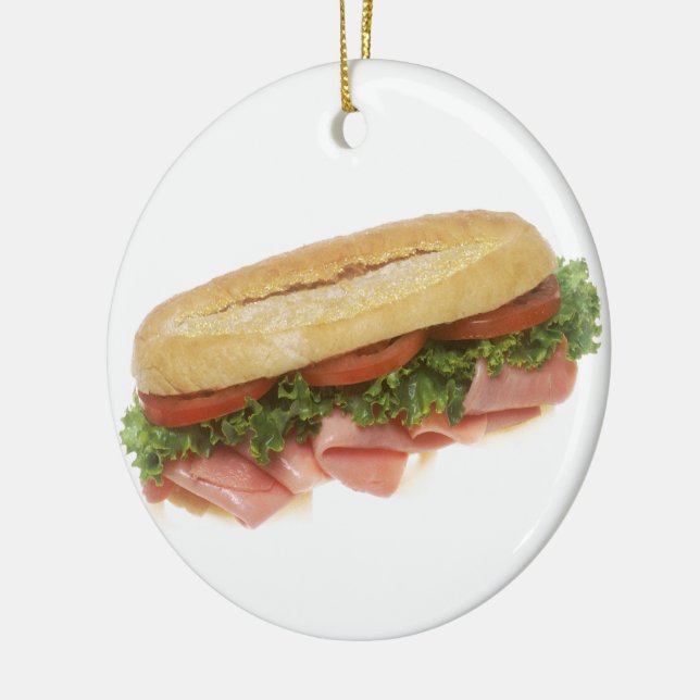 Ornamento De Cerâmica Deli Sandwich (Esquerda)